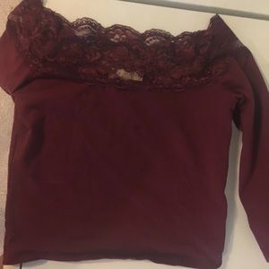 Lace off the shoulder top